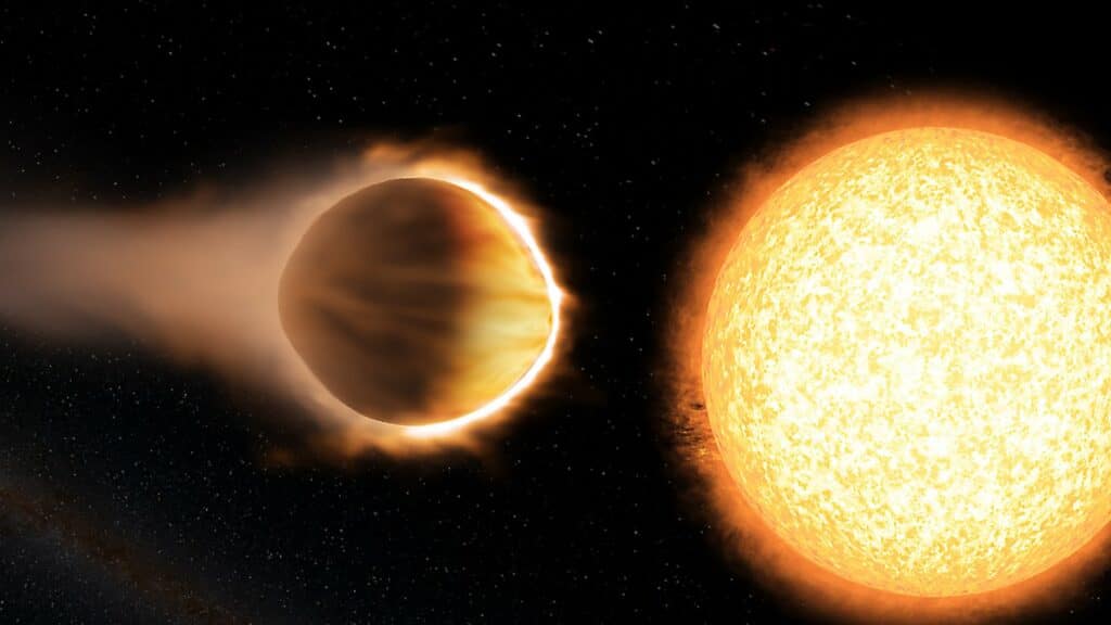 Artist's illustration of the exoplanet WASP-121b
