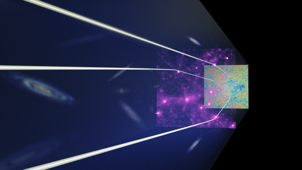 The radiation residue from the Big Bang, distorted by dark matter