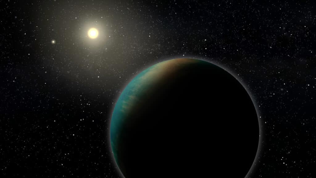 Artistic rendition of the exoplanet TOI-1452 b