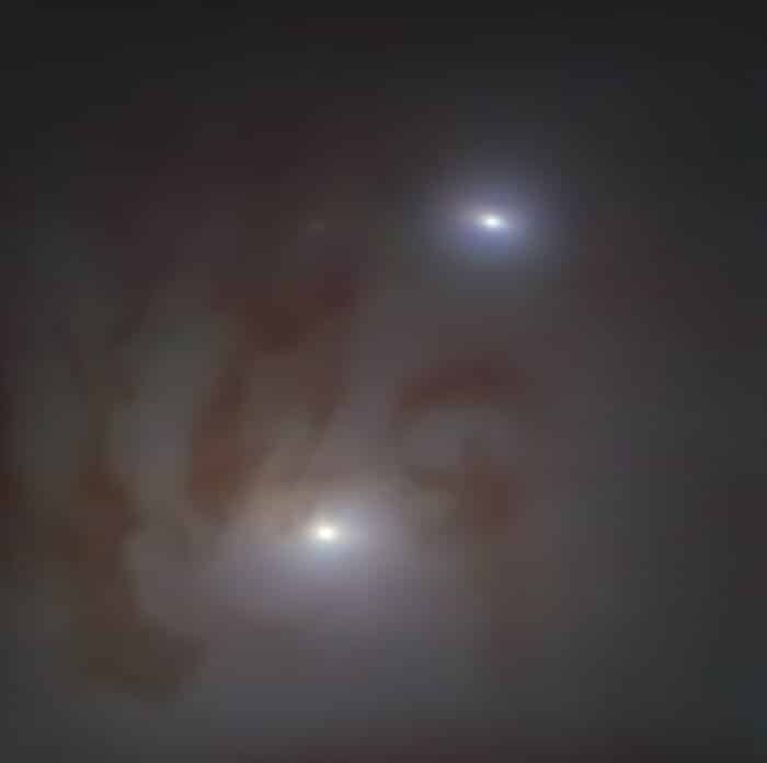 Close-up view of the nearest pair of supermassive black holes