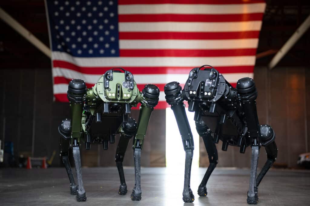 Space Force unveils dog-like surveillance robots armed with sniper rifles to patrol bases