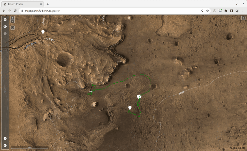 Jezero Crater Map - Mars