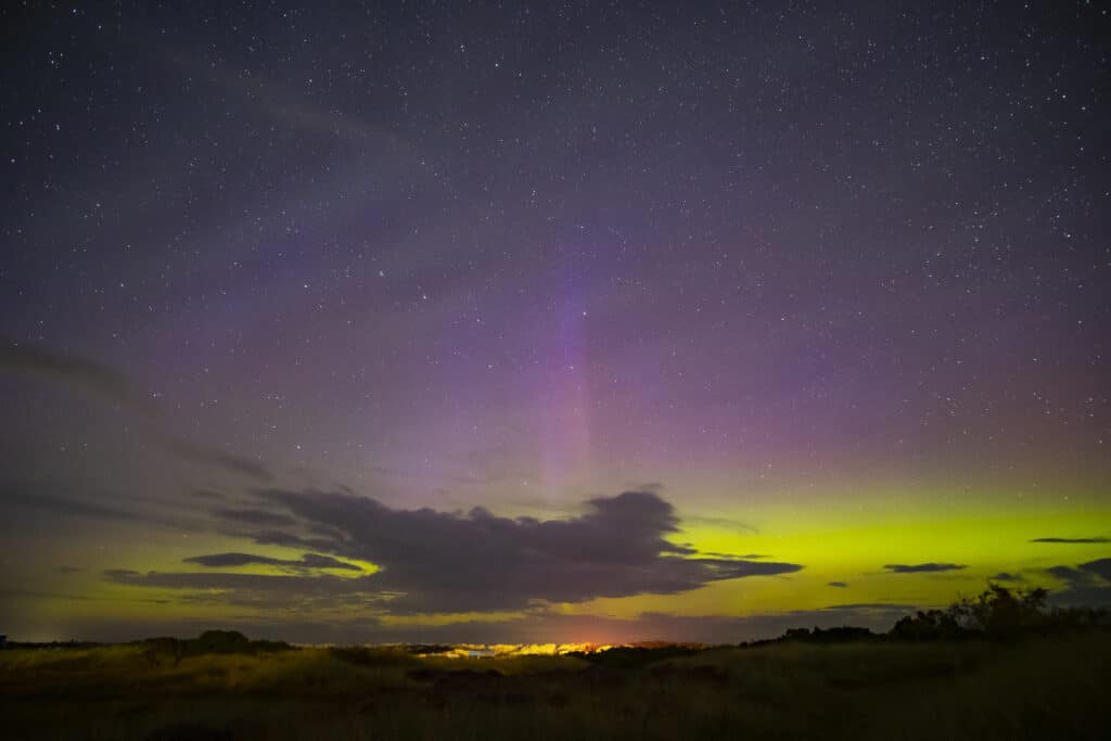 Northern lights (aurora borealis) over Scotland