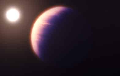This illustration shows what exoplanet WASP-39 b could look like,