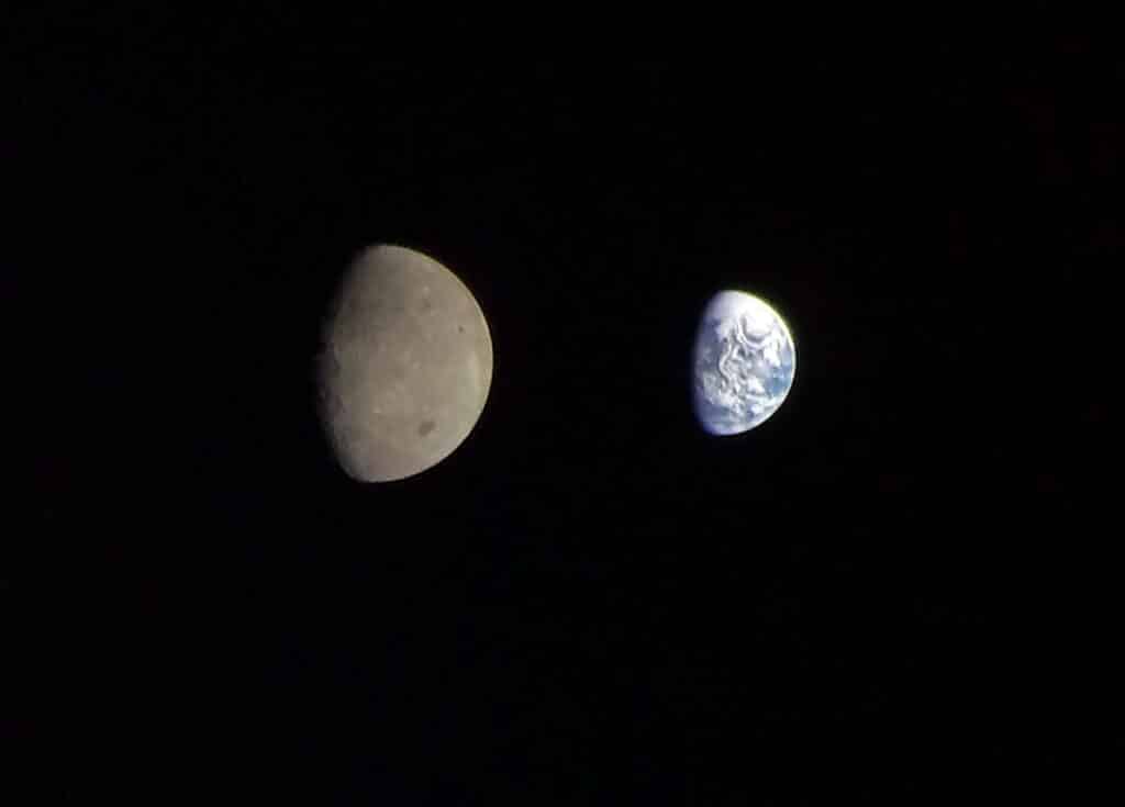 Artemis I image of Moon eclipsing Earth