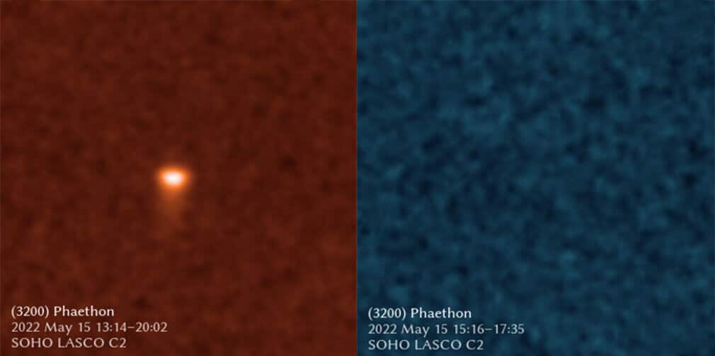 Asteroid Phaethon side by side