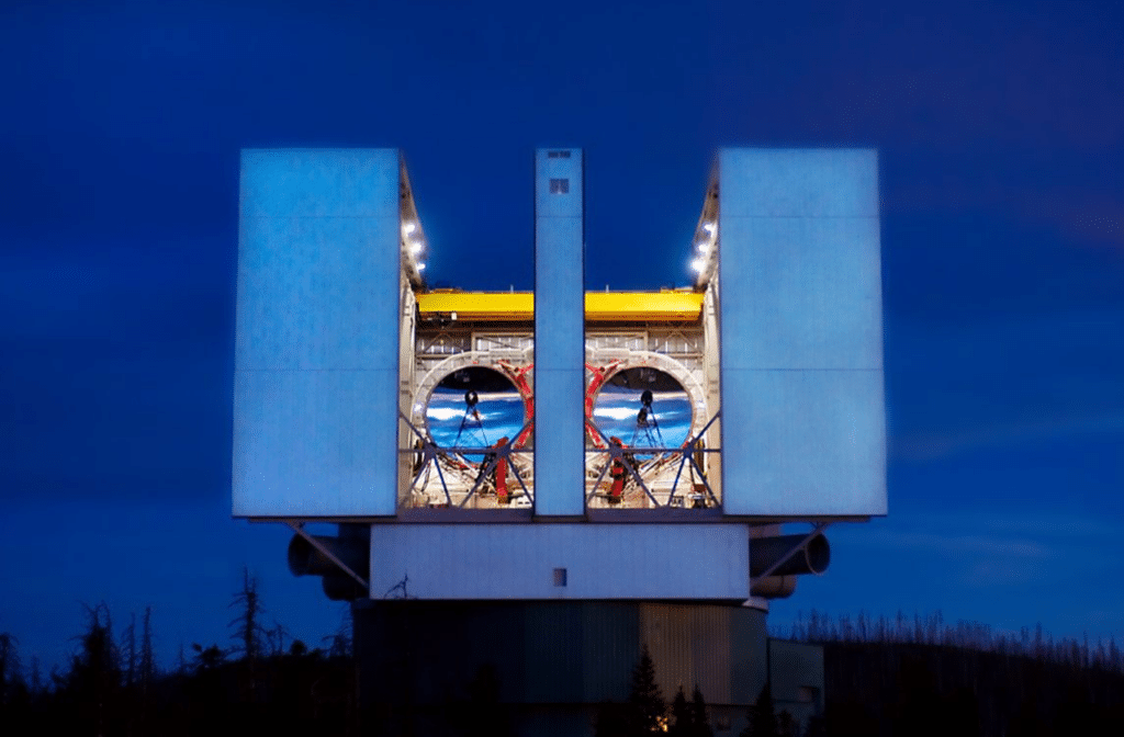 The Large Binocular Telescope in Arizona.