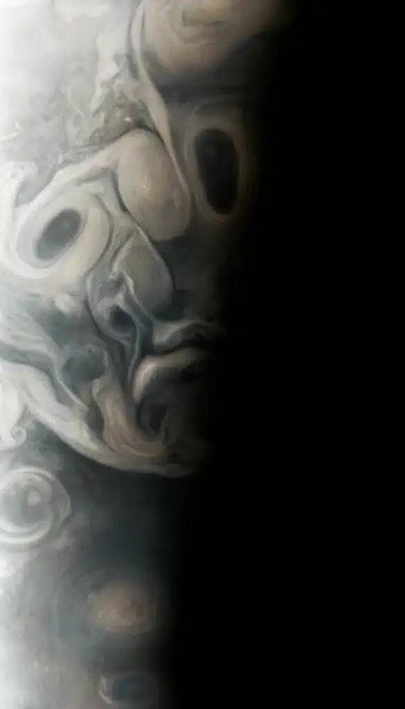 Citizen scientist Vladimir Tarasov made this image of the "Face on Jupiter" using raw data from the JunoCam instrument. 
