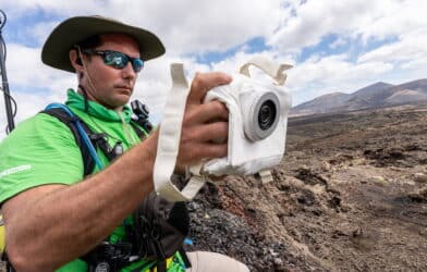 ESA astronaut Thomas Pesquet documents field exploration in the lunar-like landscapes of Lanzarote, Spain.