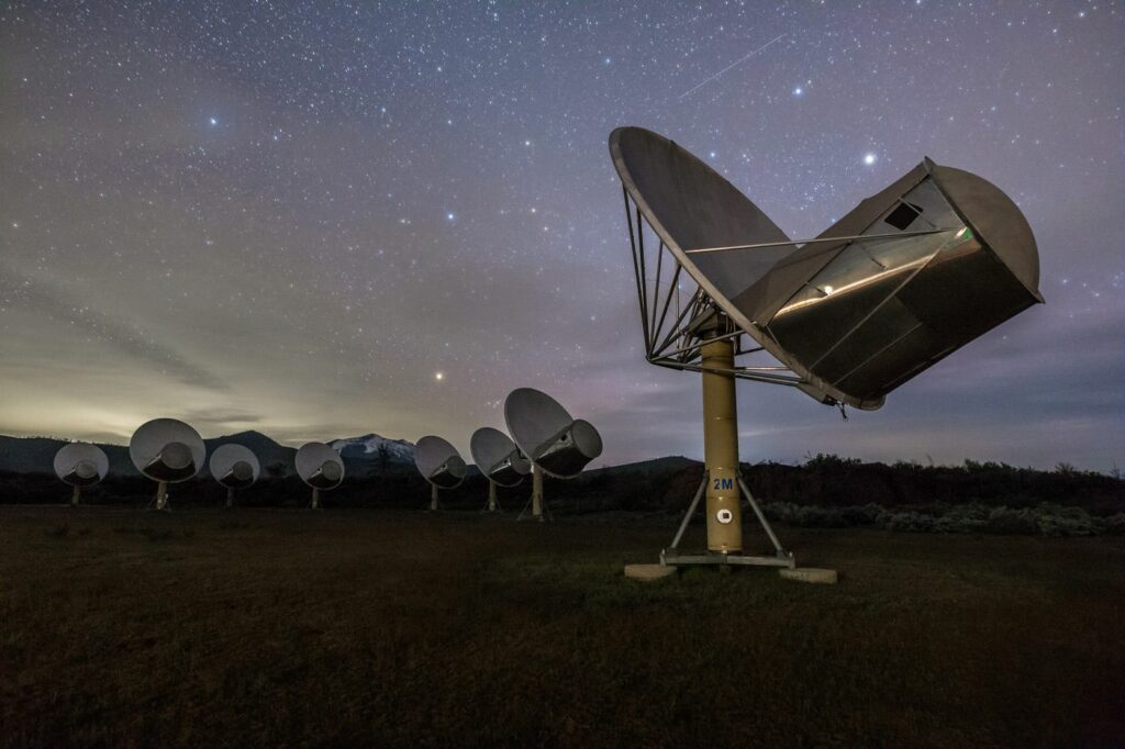 The Allen Telescope Array (ATA) based in Hat Creek Radio Astronomy Observatory, California, USA.