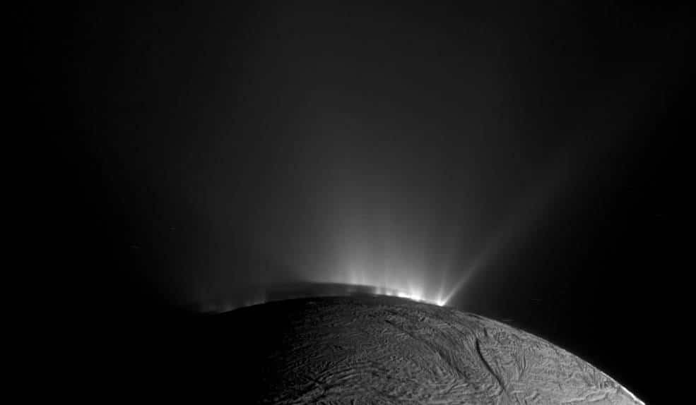 NASA’s Cassini spacecraft captured this image of Enceladus on Nov. 30, 2010.