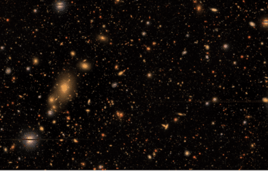 An image obtained from observations of large-scale structure of the universe.