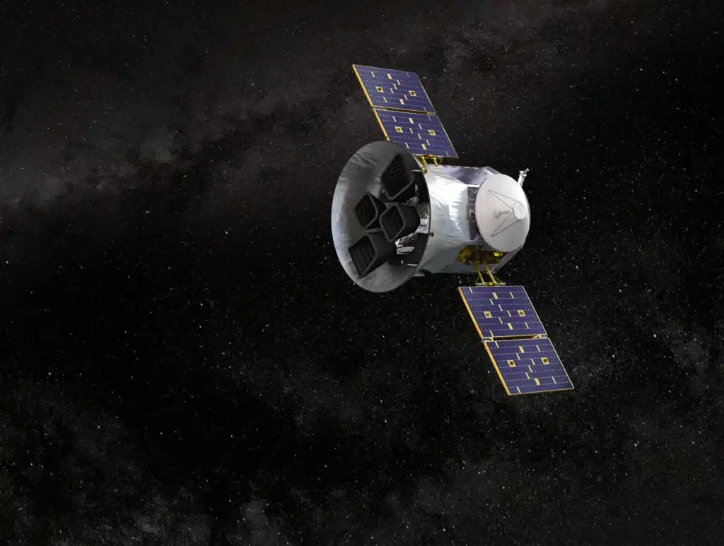 The space-based TESS satellite that uses the transit method to measure the small drops of a stellar light when an exoplanet passes in front of it.