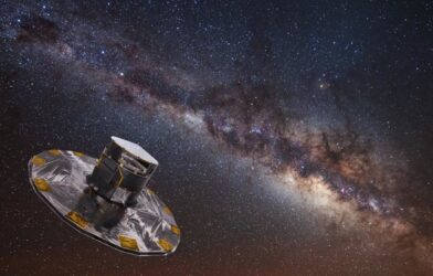 Artist's impression of Gaia mapping the stars of the Milky Way