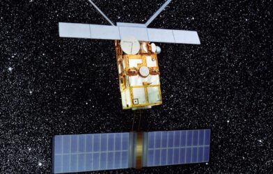 Artist illustration of the European Remote Sensing 2 (ERS-2) satellite.