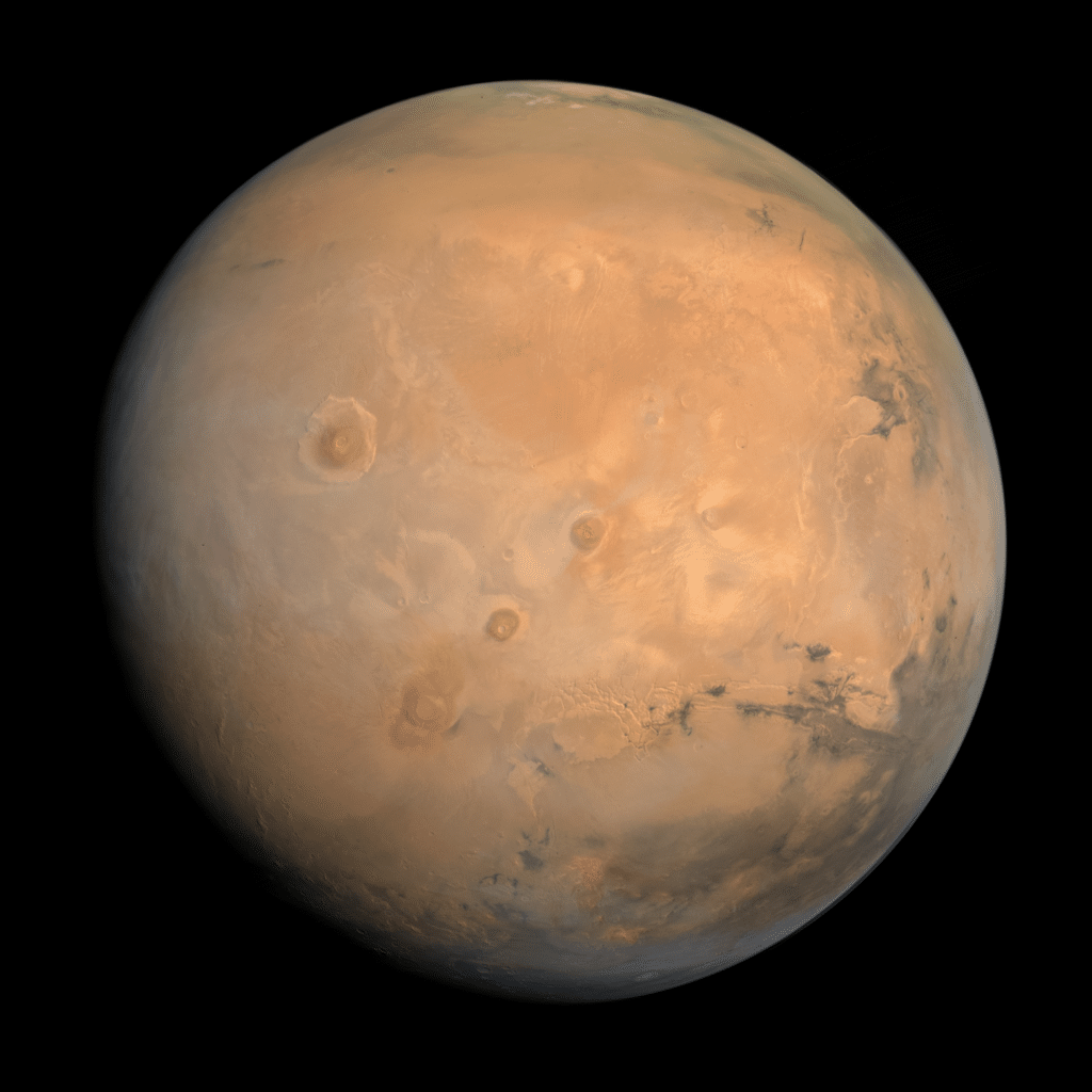 Mars in true color, taken by the Emirates Mars Mission in August 2021