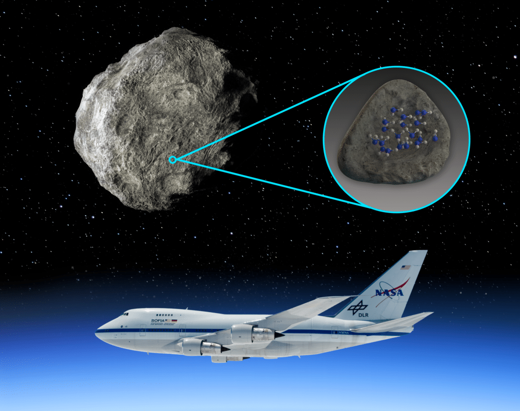 Using data from NASA’s Stratospheric Observatory for Infrared Astronomy (SOFIA), Southwest Research Institute scientists have discovered, for the first time, water molecules on the surface of an asteroid