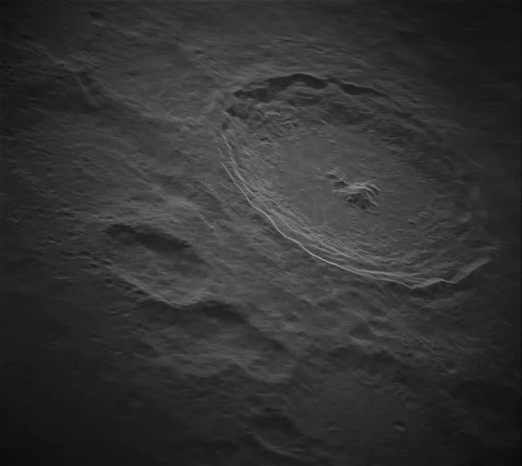 A Synthetic Aperture Radar image of the Moon’s Tycho Crater, showing 5-meter resolution detail