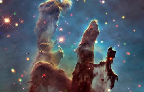 The Eagle Nebula (also known as M16 or the Pillars of Creation) was one of the 3 cosmic objects sonified and used in the study
