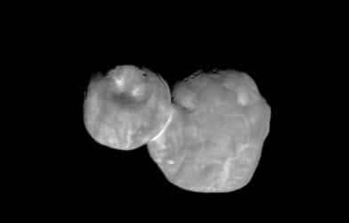 This image was taken by NASA's New Horizons spacecraft on Jan. 1, 2019 during a flyby of Kuiper Belt object 2014 MU69