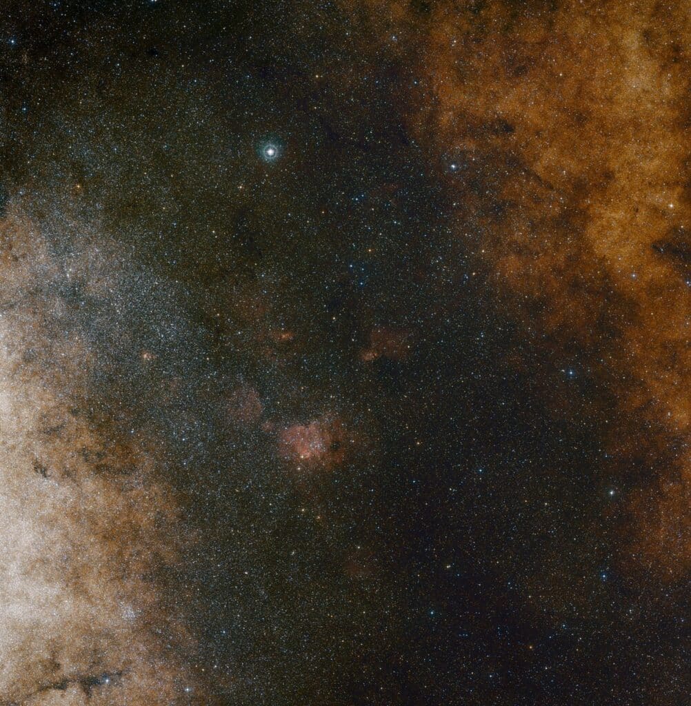 This visible light wide-field view shows the rich star clouds in the constellation of Sagittarius (the Archer) in the direction of the center of our Milky Way galaxy