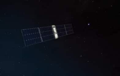 BurstCube, shown in this artist’s concept, will orbit Earth as it hunts for short gamma-ray bursts