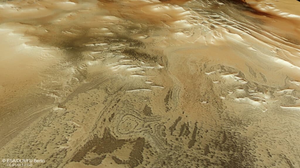 Perspective view of Mars’ Inca City