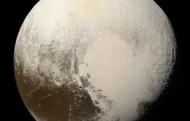 This is the most accurate natural color images of Pluto taken by NASA's New Horizons spacecraft in 2015.