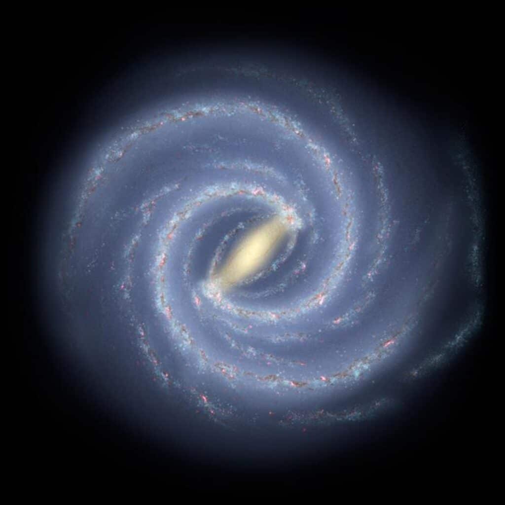 Artist’s impression showing the structure of the Milky Way