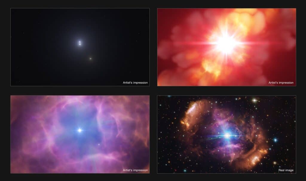 Artist's impression: the violent history of stellar pair HD 1489