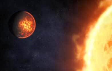 Volcanic exoplanet illustration